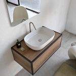 Επιτραπέζιος νιπτήρας GLAM 56×39cm White, Black matt, White matt SCARABEO