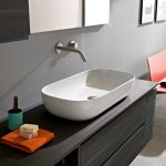 Επιτραπέζιος νιπτήρας GLAM 76×39 White,Black matt,White matt SCARABEO