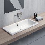 Νιπτήρας ένθετος KUBE 8954 80×37cm - KUBE 8953 60×37cm GSI