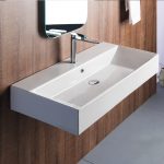 Νιπτήρας επιτραπέζιος TETRA 90×42cm - 70×42cm - 60×42cm - 50×42cm Bianco ceramica
