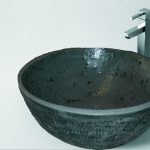 Επιτραπέζιος νιπτήρας ΘΕΩΝ Φ37×15,5cm Travertino
